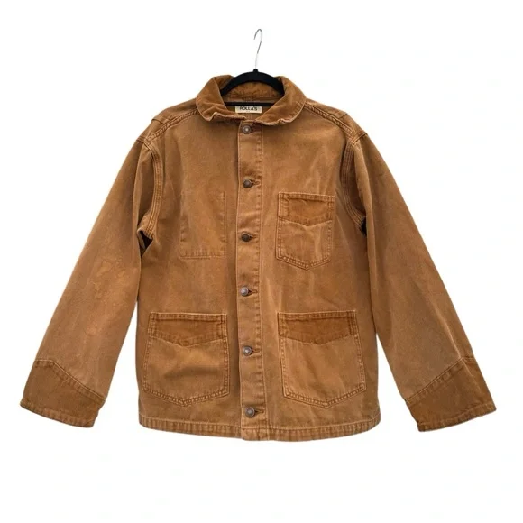 Rolla's Women's Denim Corduroy Barn Jacket in Washed Cocoa Size Medium (10) - Picture 3 of 11